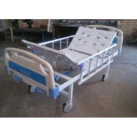 تخت بیمارستانی دو شکن مکانیکی با رویه تخت ABS